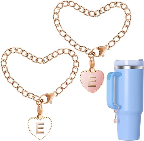 Miniatura 1 de Accesorios de letras para Stanley Cup, 2 piezas con nombre de identificación y asa para vaso StanleySimple Moderno, Dijes de identificación inicial