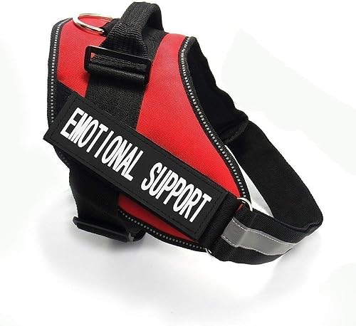 Miniatura 5 de Fairwin Parches de perro de apoyo emocional, etiquetas de perro extraíbles reflectantes para arnés de perro de chaleco de servicio