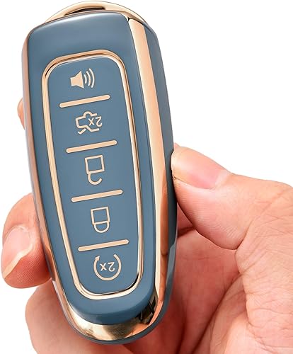 Miniatura 6 de ELOHEI Funda para llavero Ford C-Max Edge Escape Expedition Explorer Flex Focus Taurus Lincoln MKS MKT MKX Premium TPU suave 360 grados protección