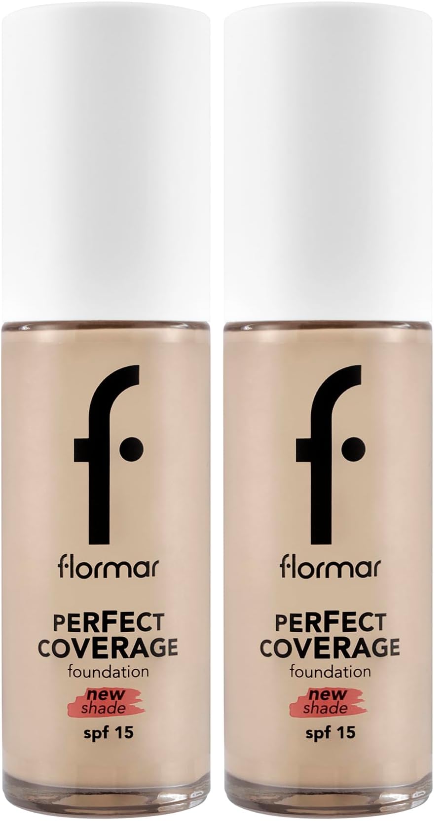 Flormar Perfect Coverage Yüksek Pigmentli & Yarı Parlak Bitişli SPF15 Fondöten 130 LIGHT BEIGE (2 paketi)