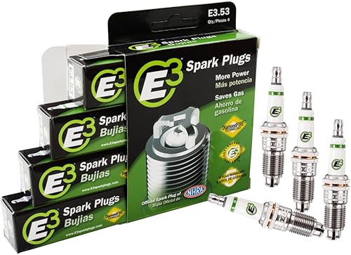 Miniatura 3 de E3 Bujías automotrices E3.53 Premium con tecnología DiamondFIRE, diámetro de rosca de 0.551 in, alcance de 0.708 pulgadas, asiento cónico,