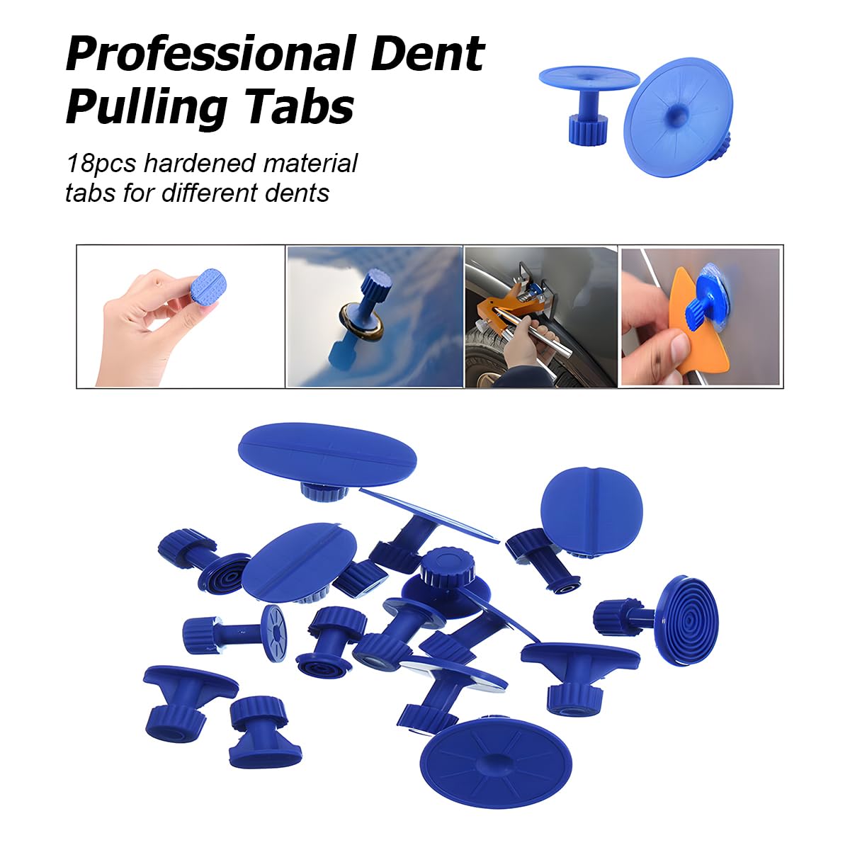 Kit Riparazione Ammaccature Auto Senza Verniciatura - Con Estrattore A Colla E Nastro | Per Porte E Superfici - Foto 4