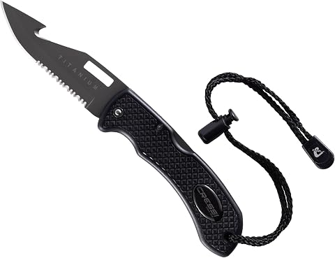 CRESSI Chaku Knife - Cuchillo de Buceo con Doble Hoja Lisa y Dentada, Ideal para Buceo y Apnea, Talla Única, Adulto Unisex