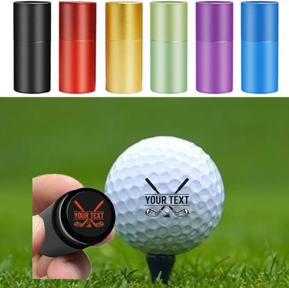 JSWLYWMTPJ Custom Golf Ball Stamp Personalized Golf Ball Stamper, Self