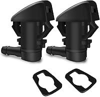 DWARFOO 2PCS Front Windshield Washer Nozzles for Jeep Grand Cherokee, Chevy Malibu - Replaces 55157323AA, 55157352AA, 55372143AB