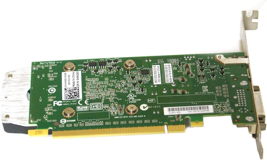 Genuine Dell workstation NVIDIA quadro 400 512 MB PCI-E 2.0 x16 DDR3 DVI-I DisplayPort 64-bit grafica scheda video Dell Part Numbers: 0HWGX0, HWGX0 Genuine Dell workstation NVIDIA quadro 400 512 MB PCI-E 2.0 x16 DDR3 DVI-I DisplayPort 64-bit grafica scheda video Dell Part Numbers: 0HWGX0, HWGX0