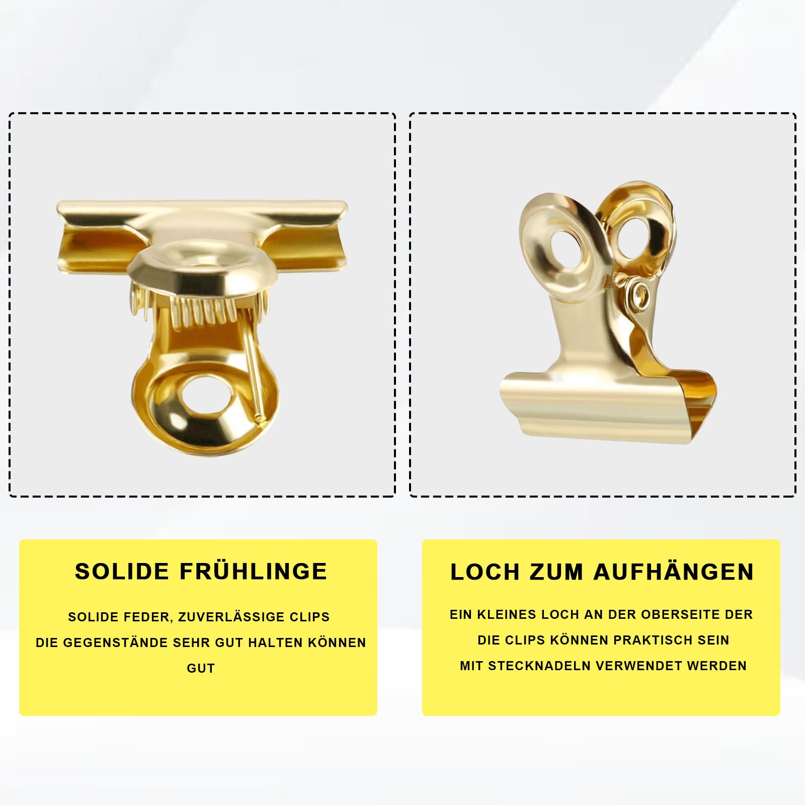 VNDEFUL Goldene Daumen-Reißzwecken – 100 Stück, Metall, 0,9x1 Cm – Für Pinnwände, Poster, Korktafeln