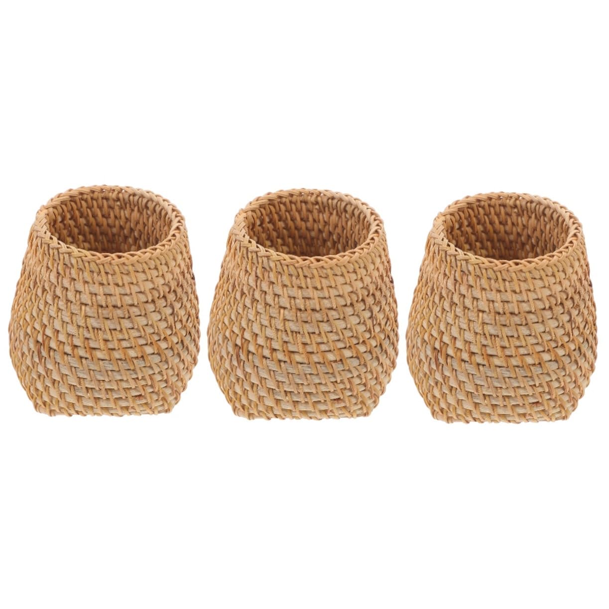 NUOBESTY 3piezas Organizador De Escritorio De Ratán Para Lápices y Pinceles Porta Lápices Decorativo y Multifuncional Para y Recipiente De Almacenamiento De Gran Capacidad