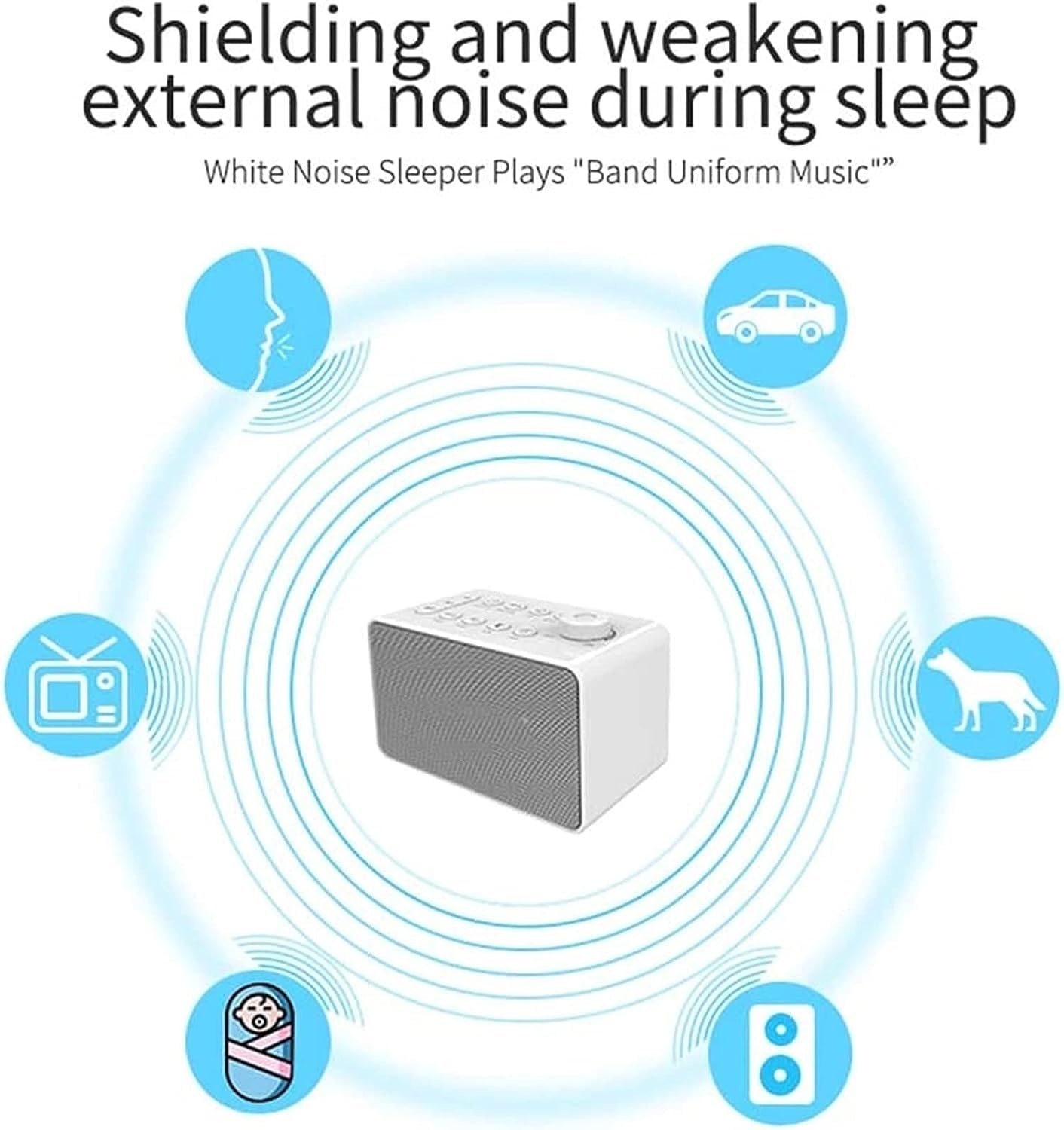 Máquina de Sonido de Ruido Blanco de Alta fidelidad de Adaptive Sound Technologies con Ventilador único sin Bucle y Sonidos de Ruido Blanco y Temporizador de Apagado