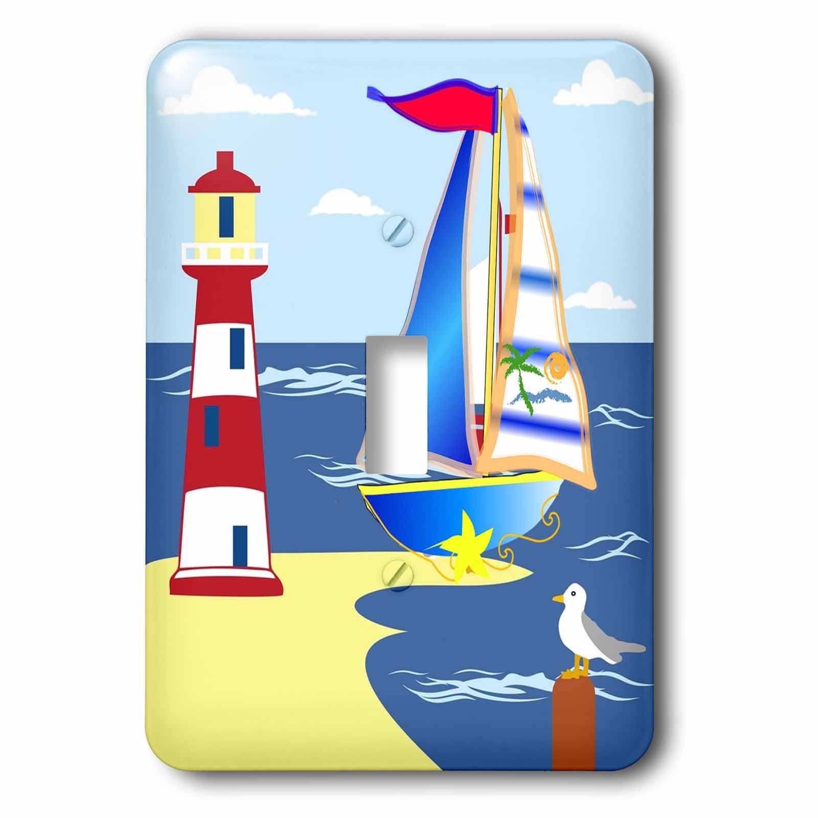 Interrupteur à baïonnette phare de plage déco marine pour salon