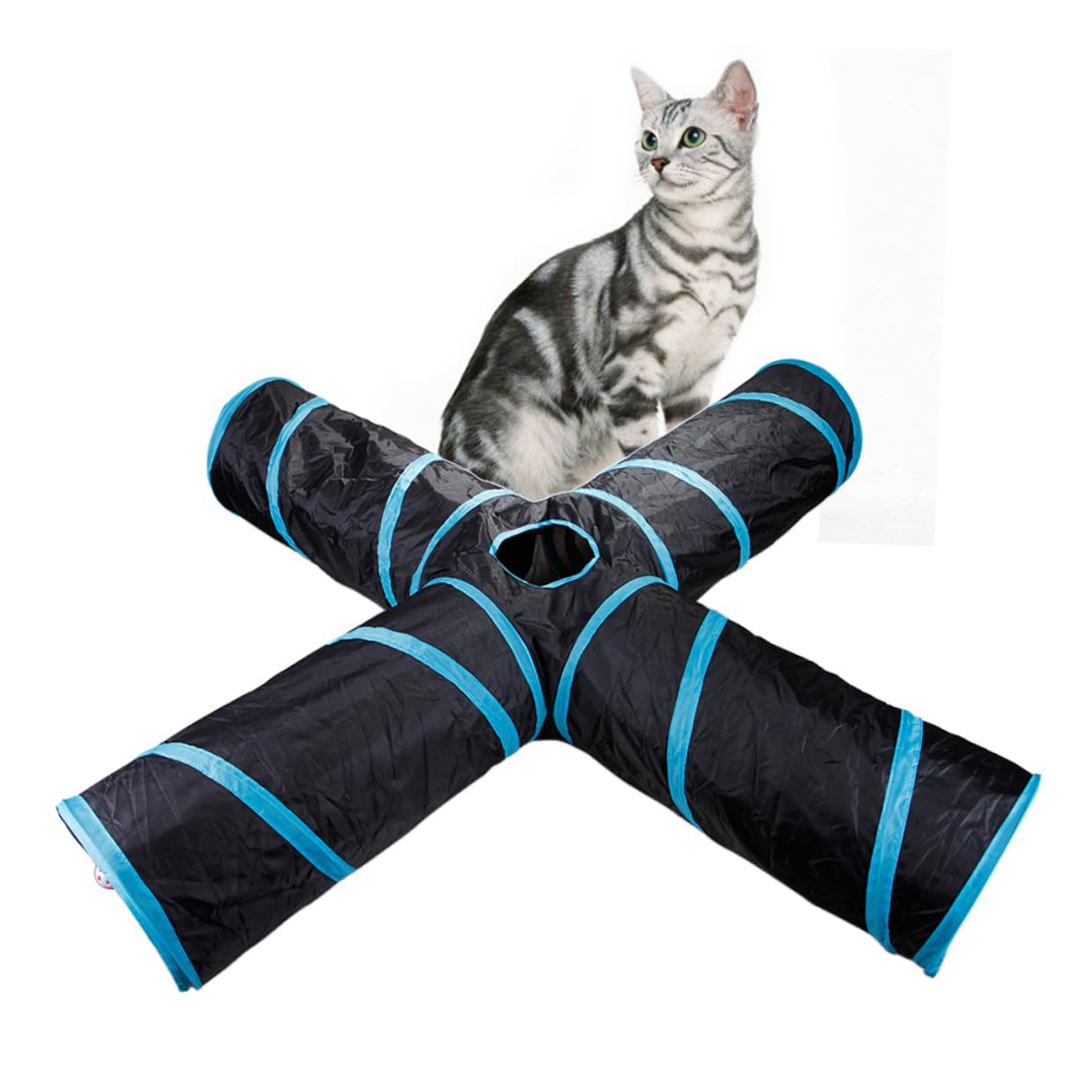 1 Pieza Tunel de Animales Conejos Bunny glop Game Katcher Conejillos petg Pets cattier cochinillo muñecos Toys Arruga Tubos Indestructible Cerdos túnel Juguete para Mascotas Blue