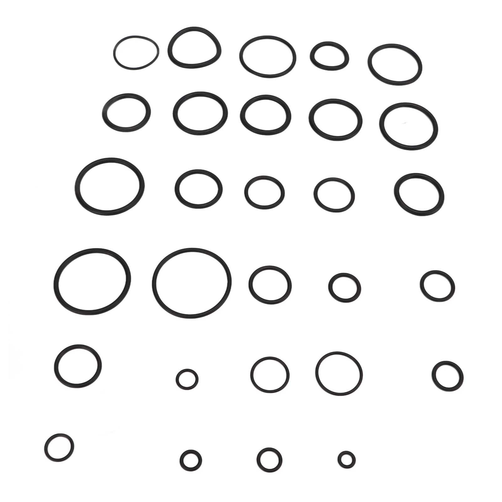 Juego de sellos surtidos de juntas tóricas de goma de 376 piezas, juego de espaciadores de juntas de de CA de varios tamaños para excavadora, reparación de líneas de aire