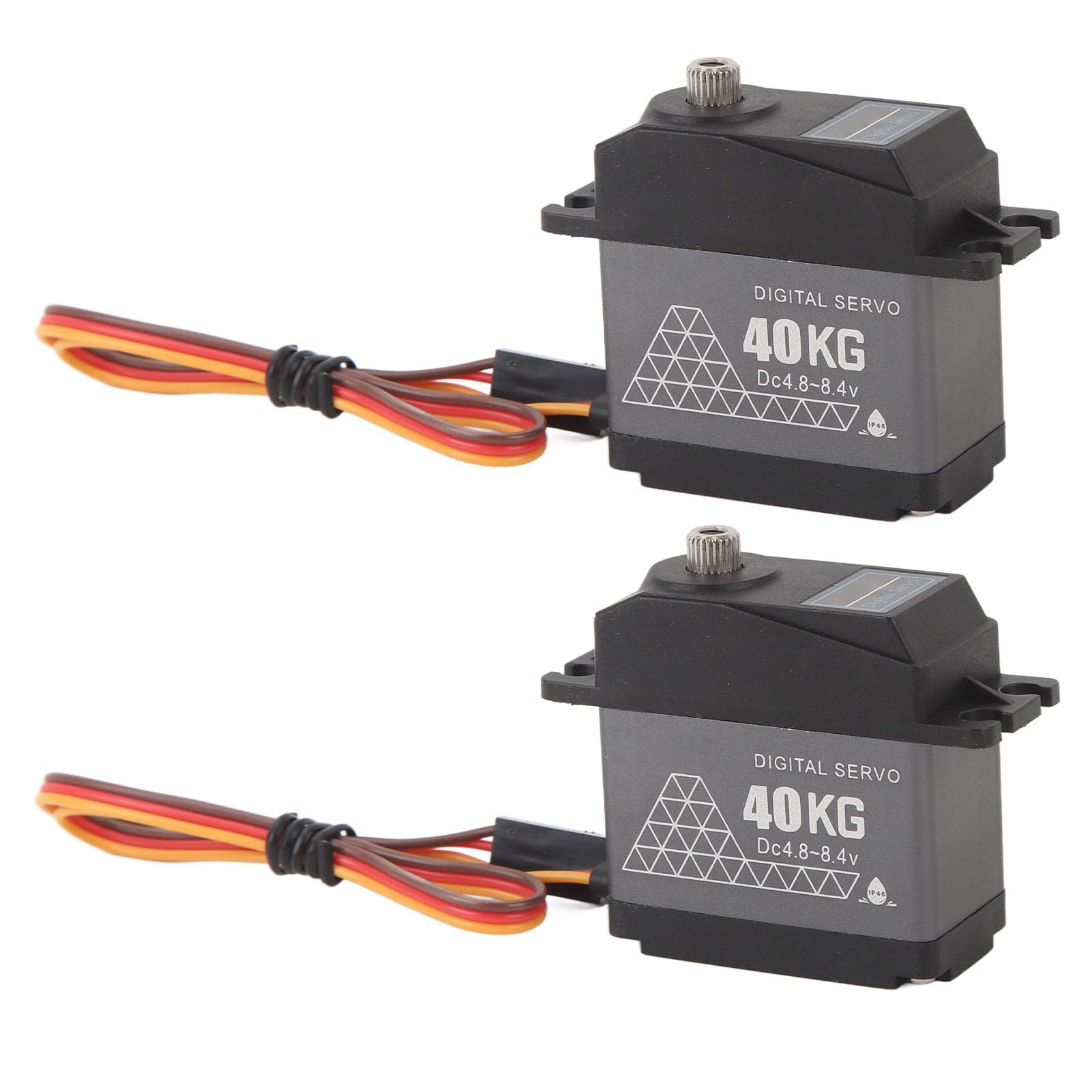 Servo Digital RC, 2 juegos de 40 kg de Servo Coreless con brazo de metal de 25 T establecido alta torsión para 1/12 1/10 1/8 Coche RC Robot