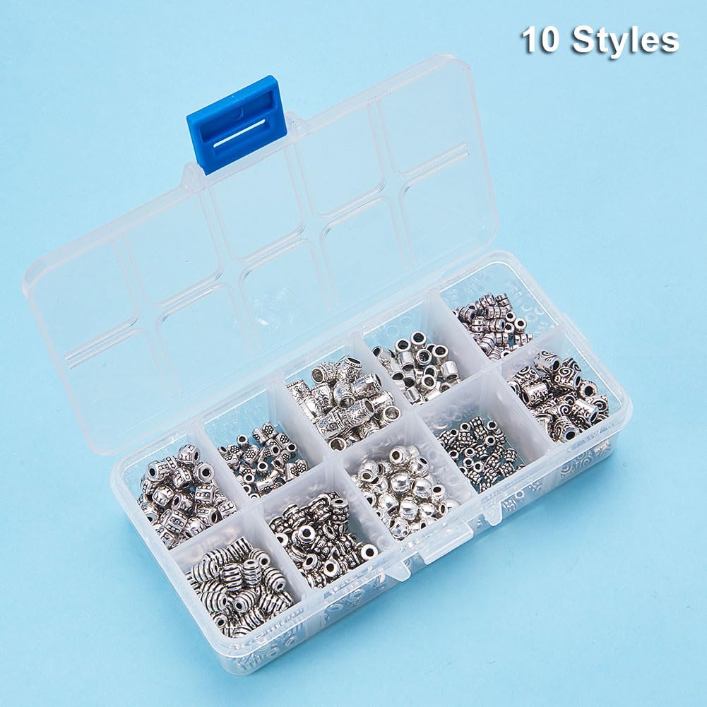 Distanziatore Biconico Rigato In Stile Tibetano Color Argento Da 0.6 Cm - 20 Pz - Distanziatori - Foto 13