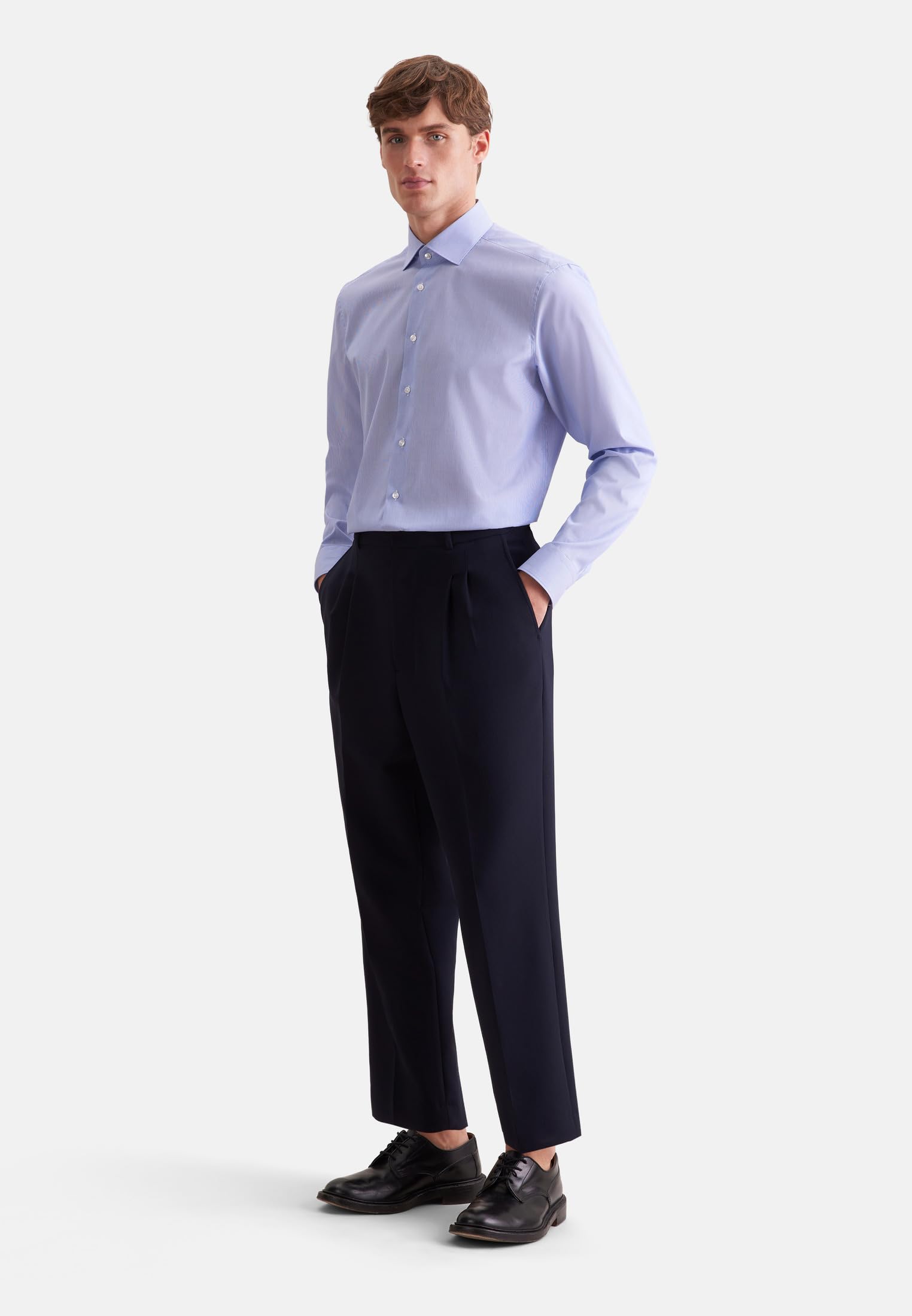 Seidensticker Regular Fit Langarm Business Hemd Camicia da Lavoro Uomo