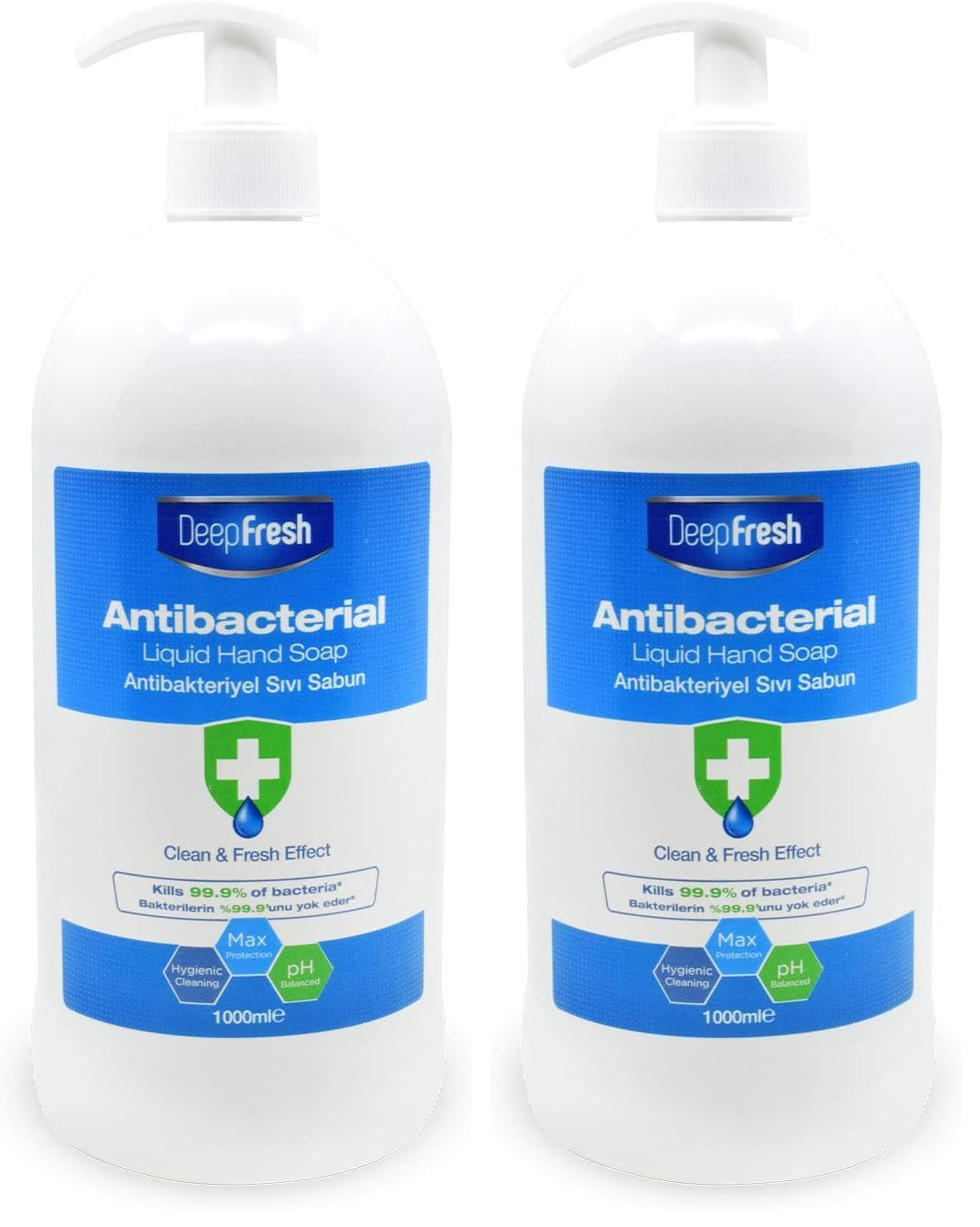 Deep Fresh Antibakteriyel Sıvı Sabun (1 L) (2 paketi)