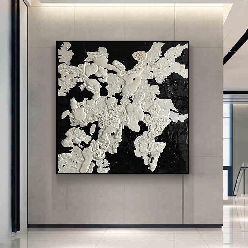 Tableau sur toile texture originale pour mur blanc salon - 3