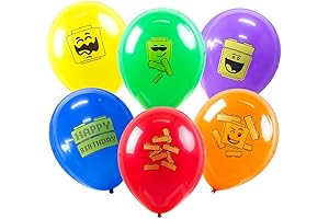 18 Piece Building Block Party Balloons Decoration