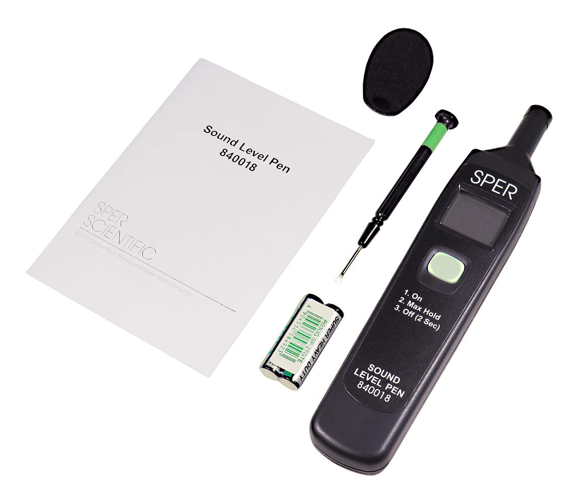 Sper Scientific 840018 Type 2 Sound Meter Pen with 1-Button Operation