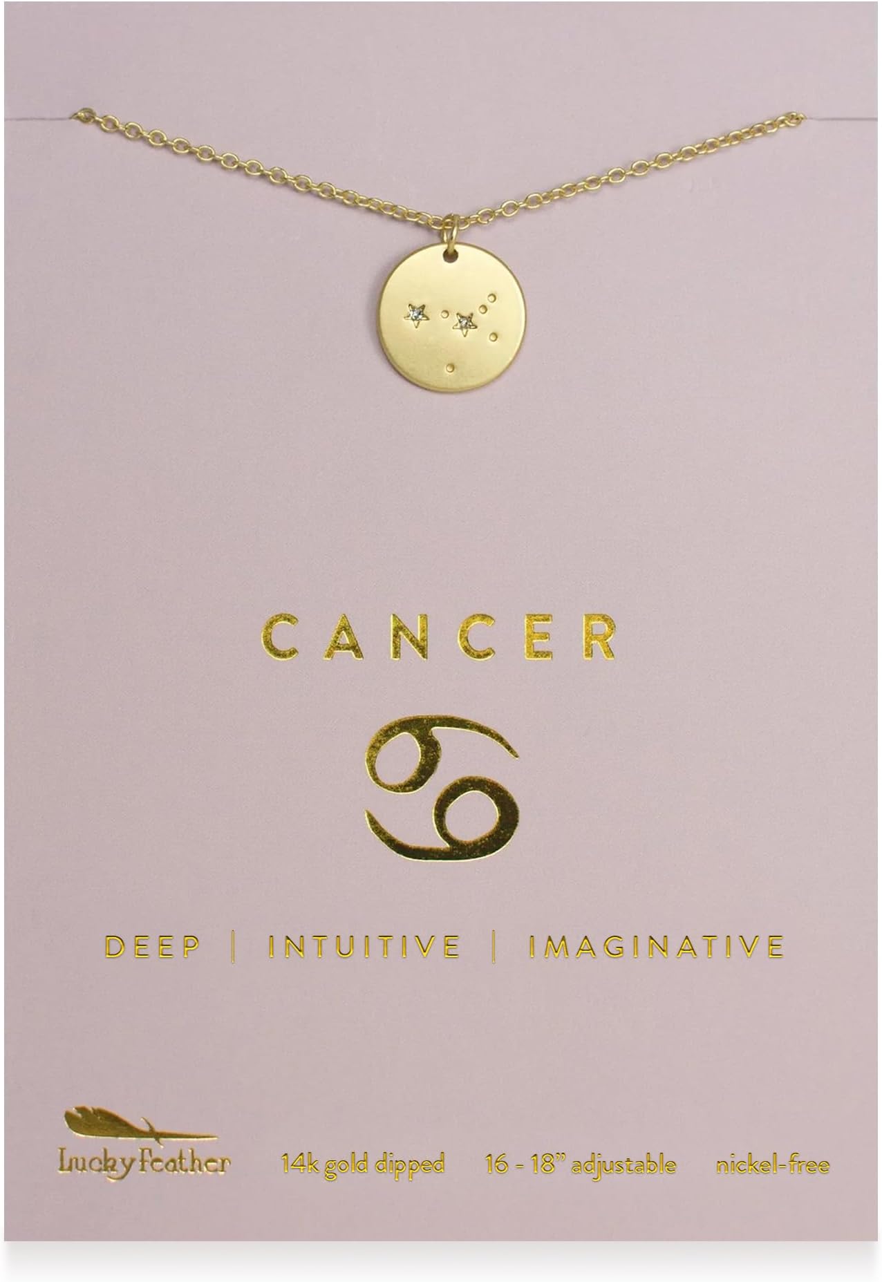 Zodiac necklaces for women | Scorpio 14K Gold-Plated Astrology Pendant for Girls | Horoscope Sign Zodiac gift | Great Christmas Stocking Stuffer | Trendy Birthday Jewelry Gift | 16” - 18”
