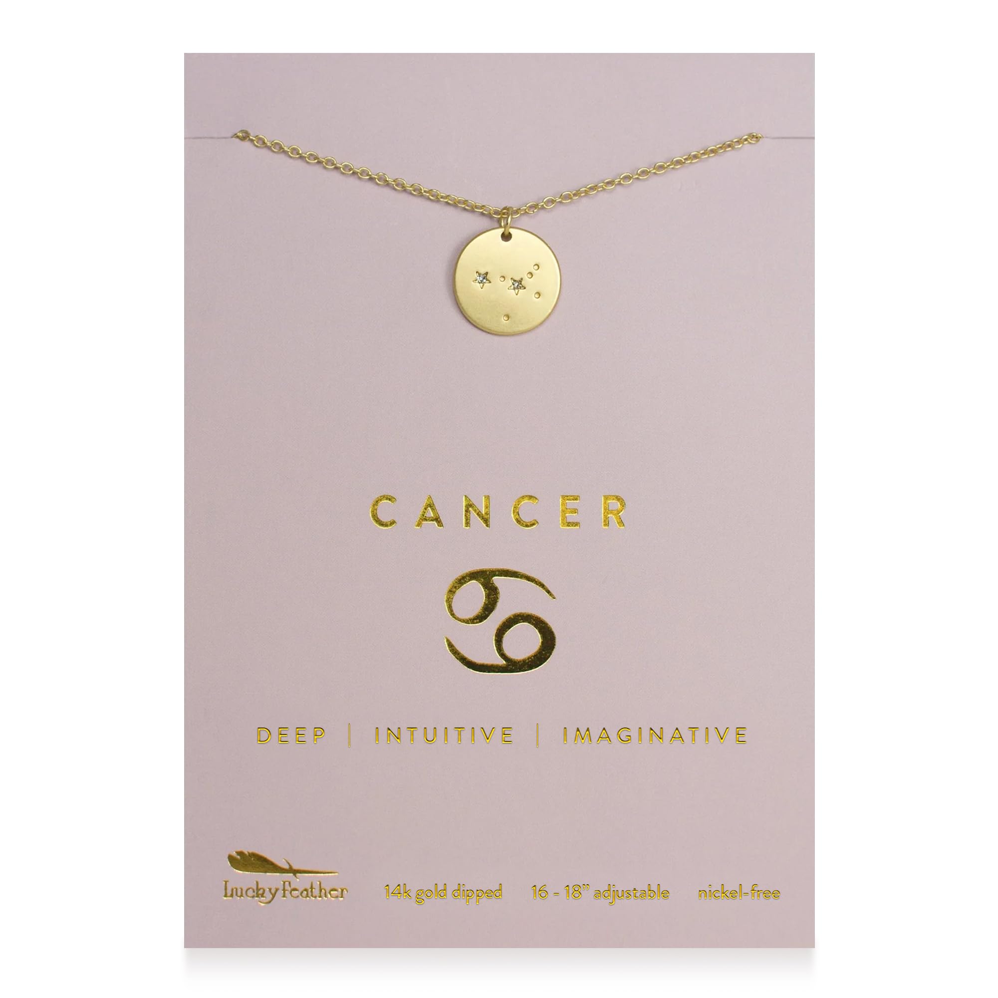 Zodiac necklaces for women | Scorpio 14K Gold-Plated Astrology Pendant for Girls | Horoscope Sign Zodiac gift | Great Christmas Stocking Stuffer | Trendy Birthday Jewelry Gift | 16” - 18”