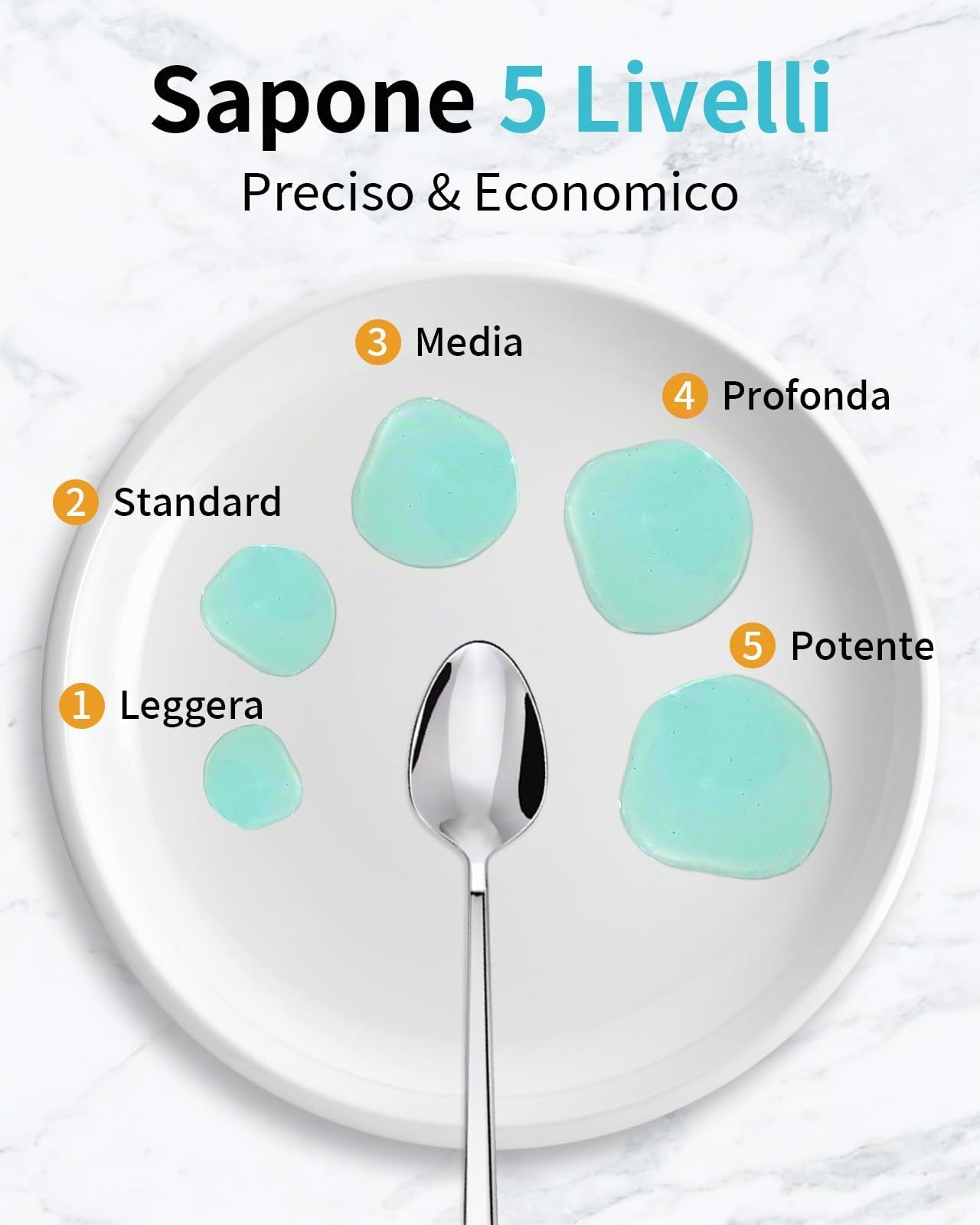 AIKE Square Dispenser Automatico Per Sapone Liquido, 1000 ML A Parete, Finitura Acciaio Inossidabile, AK1207