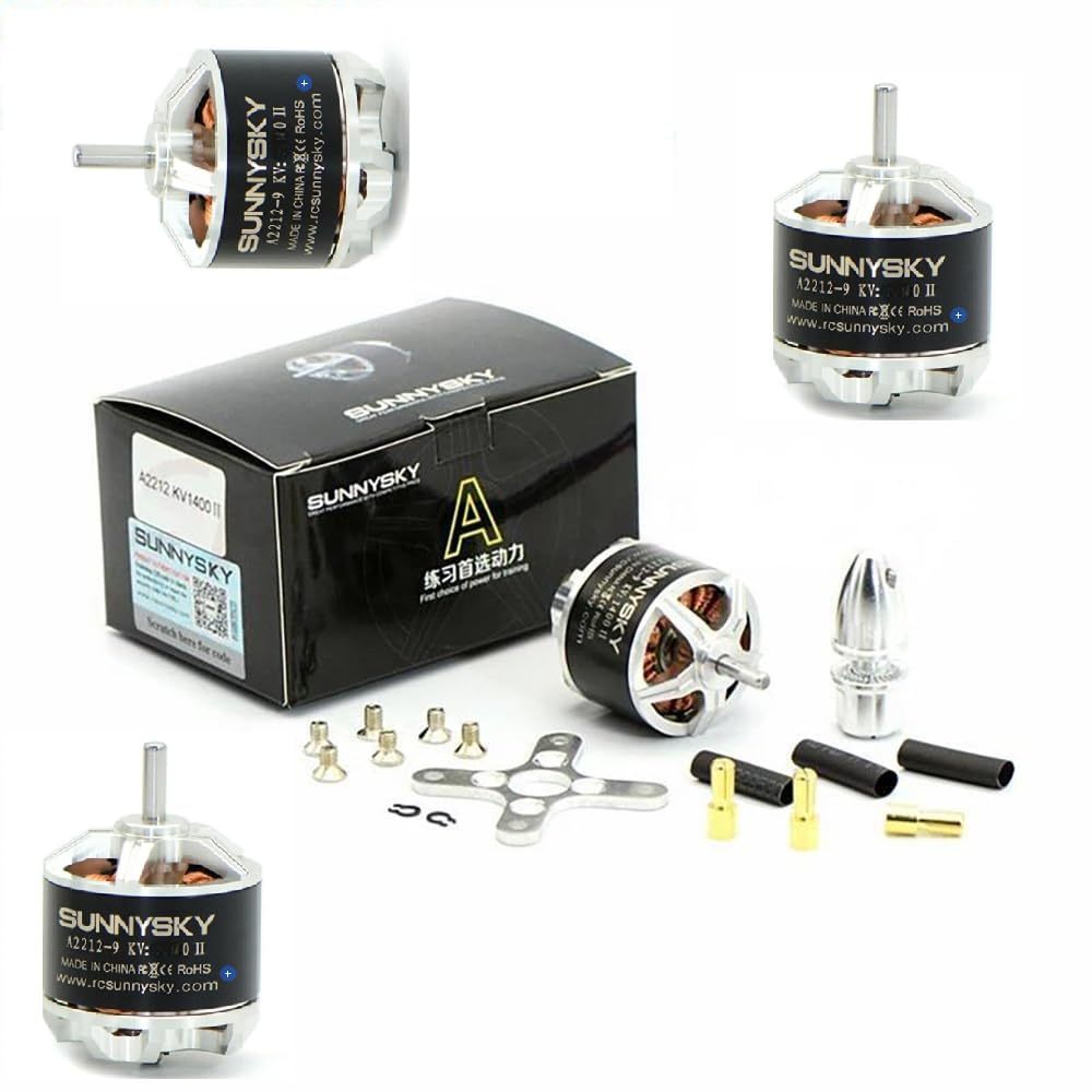 2212 A2212 II 980KV 1400KV 2450KV Brushless Motor 3mm Shaft Suitable for Sunnysky 2~3S Battery Fixed-Wing Four-axis Multirotor Drones (4PCS 2450KV)