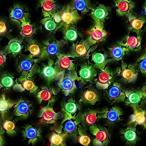 100 Multi Colour LED Solar Fairy Lights - Waterproof Solar String Lights with Built-in Night Sensor for Christmas, Outdoor, Garden, Fence, Path by SPV Lights (Free 2 Year Warranty Included) Cover