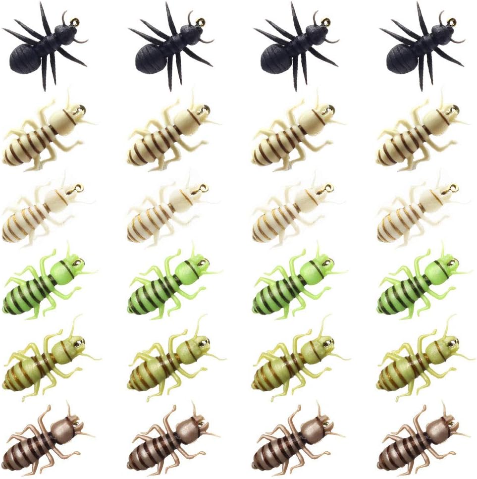 YZD Fly Fishing Flies Collection Premium Realstic Trout Flies Dry Fly Assortment Flyfishing Flys Lures Kits…