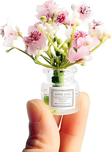 Miniature Flowers in Vase Set - 1:6 Scale Dollhouse Décor