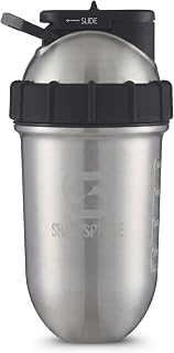 SHAKESPHERE 24oz Stainless Steel Protein Shaker, Insulated,Steel - Original