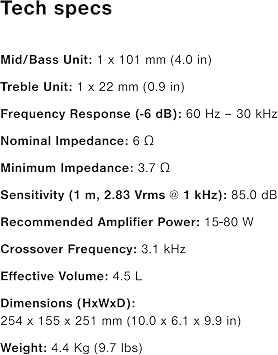 Q ACOUSTICS 3010c Compact Bookshelf Speakers - Pair - 2-Way Reflex Enclosure Type, 4 Bass Driver, 0.9 Tweeter - Stereo/Passive Speakers for Home Theatre Sound System (Pin Oak)