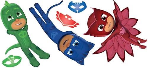 Miniatura 2 de RoomMates RMK3940GM PJ Masks Superheroes - Calcomanías de pared gigantes para despegar y pegar