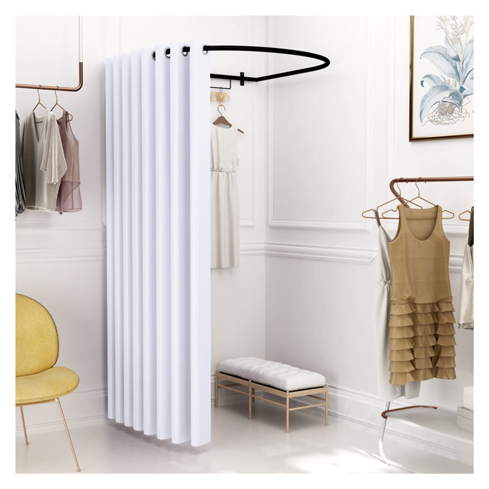Séparateur de pièce portable rideau réglable dresseur autonome maison bureau