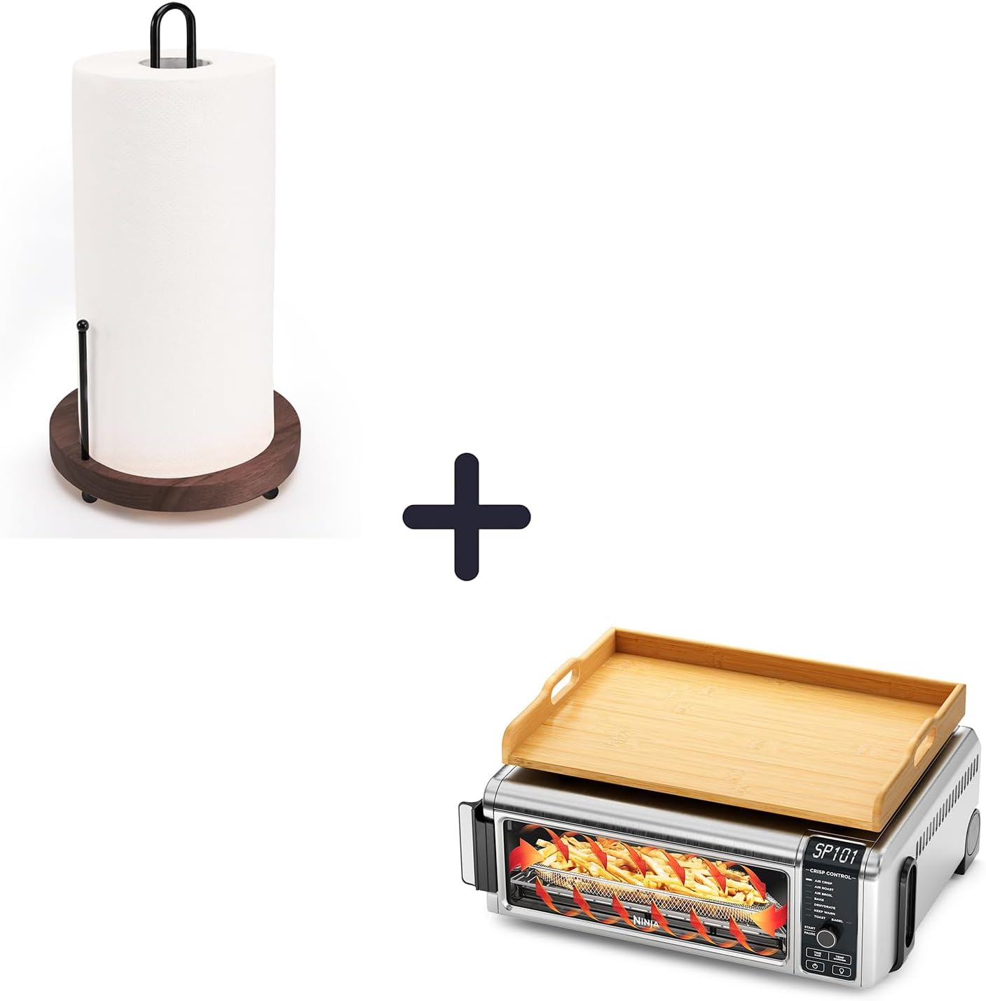 Lorbro Paper Towel Holder Countertop, Bulado Bamboo