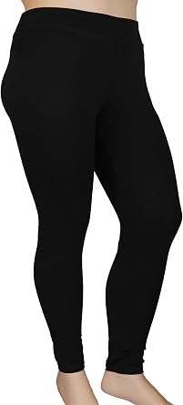 Womens Plus Size Leggings - High Waist Tummy Control Yoga Pants, Soft Plush 4 Way Stretch