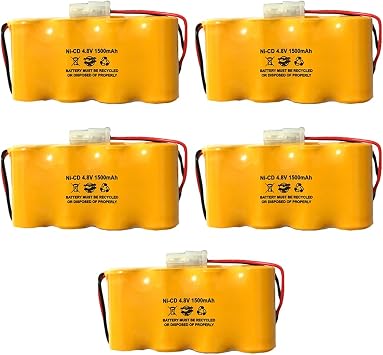 5 Pack ELB0501N1 4.8v 1500mah NiCad Battery ELB0501N ELB4814N ENB048015 Custom-45 Pack Exit Sign Emergency Light