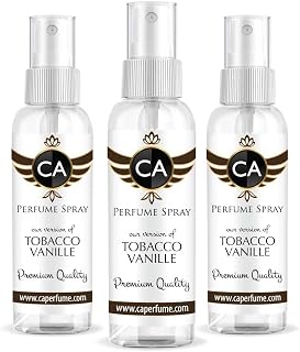 CA Perfume Eco Refill Impression of Tobacco Vanille For Men Cologne Eau de Parfum Spray Refillable Bottle 2 Fl Oz/60ml-X3