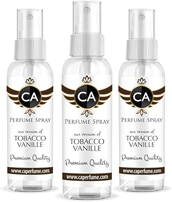 CA Perfume Impression of T. Ford Tobacco Vanille For Men Replica Version Fragrance Dupes Concentrated Long Lasting Eau de Parfum Spray Refillable Atomizer Bottle 2 Fl Oz/60ml-X3