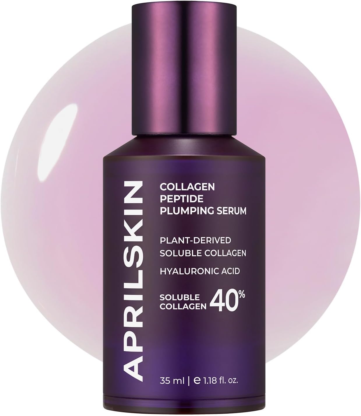 40% Collagen Peptide Plumping Serum | Vegan, Cruelty-Free | Keeps radiant and firmer-looking with Triple Peptide Complex | For fine lines, wrinkles & sensitized skin