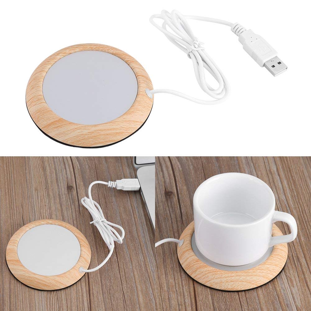 Coussin Chauffant électrique pour Tasse USB, Chauffe-Tasses Tasse de Boisson Mat Tapis Bureau à Domicile Bureau café chauffé thé Tasse Pad(1#)