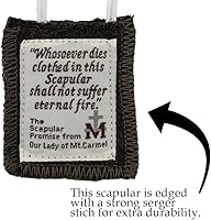Vista 3 de Venerare Escapulario marrón católico Monte Carmelo Longitud del cable de 20 pulgadas Cordones blancos o marrones Gran regalo cristiano