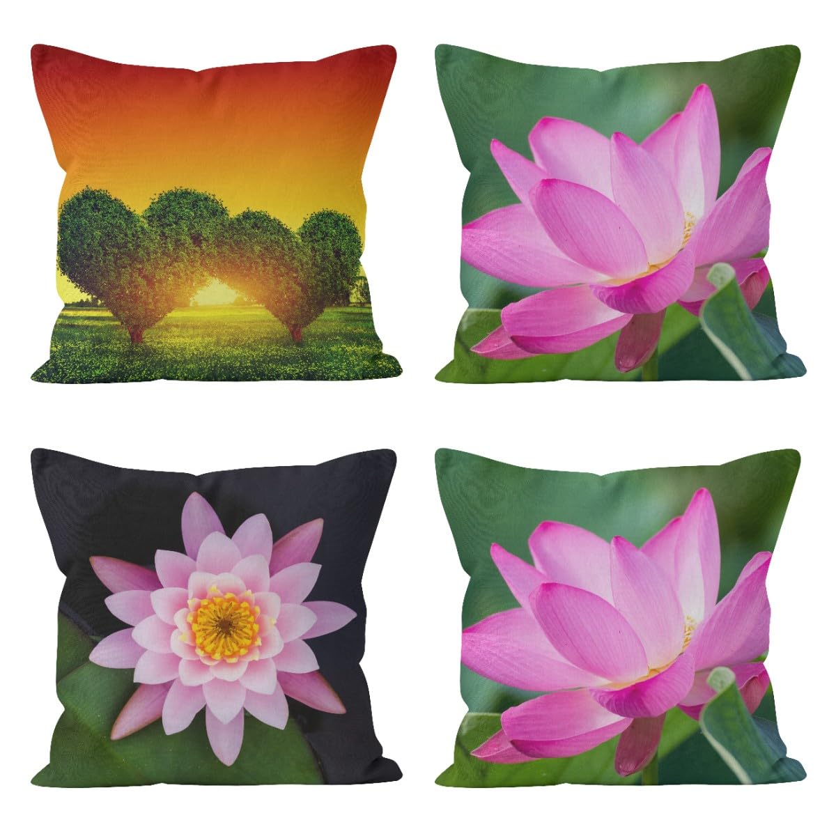 Taie d'oreiller de canapé lotus 50x50cm | Ambiance cocooning salon cosy