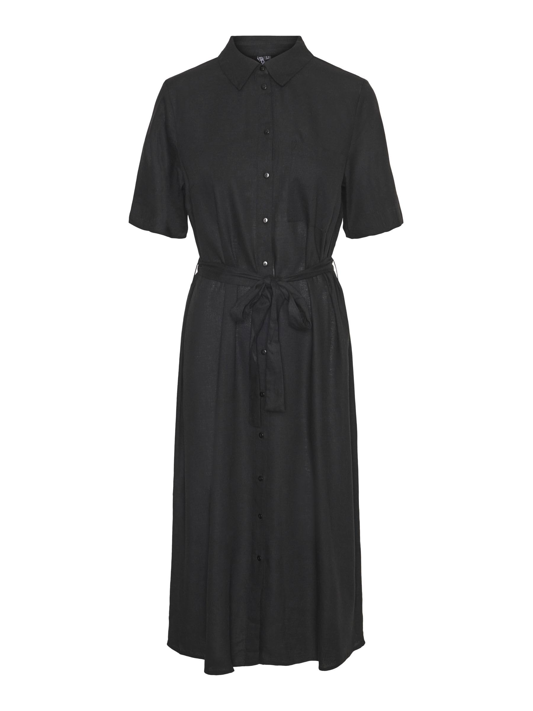 Robe chemise midi Pcpia avec manches mi-longues fluides - 8