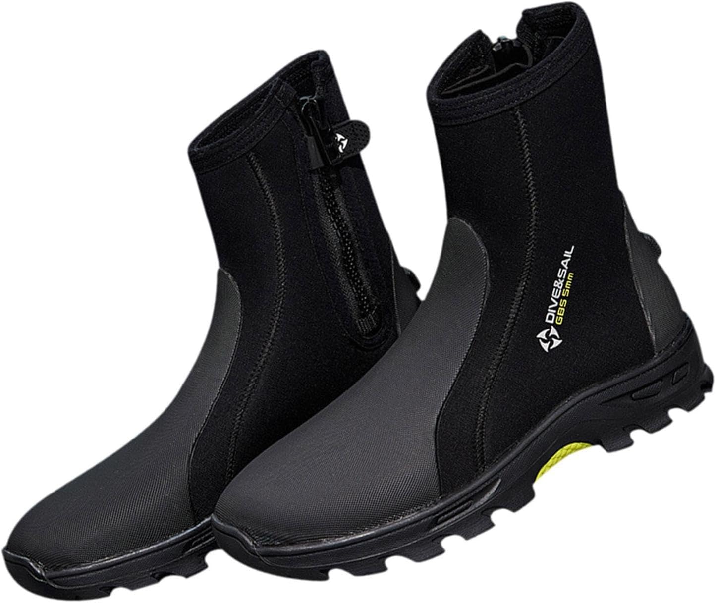 pistro 5mm Neoprene Dive Boots Wetsuit Boots with Reinforced Heel Rigid Sole Side Zipper for Diving Snorkeling Surfing Kayaking- EU 40 to 41