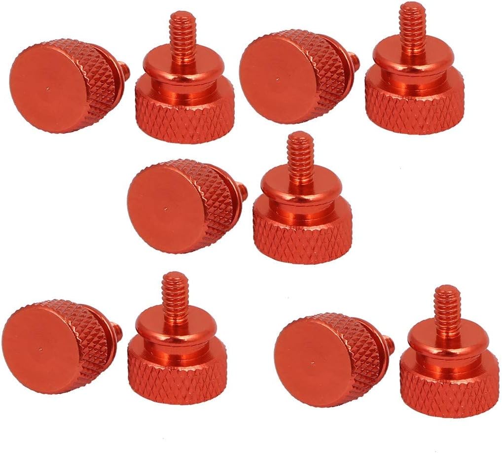 New Lon0167 Computer PC Featured Case Fully Threaded Reliable Efficacy Knurled Thumb Screws Orange 6#-32 10pcs(id:bdf d0 b6 e2f)