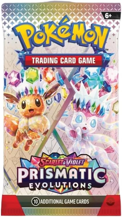 Pokemon TCG : Pack Booster Scarlet & Violet Prismatic Evolutions (art aléatoire) - 10 cartes