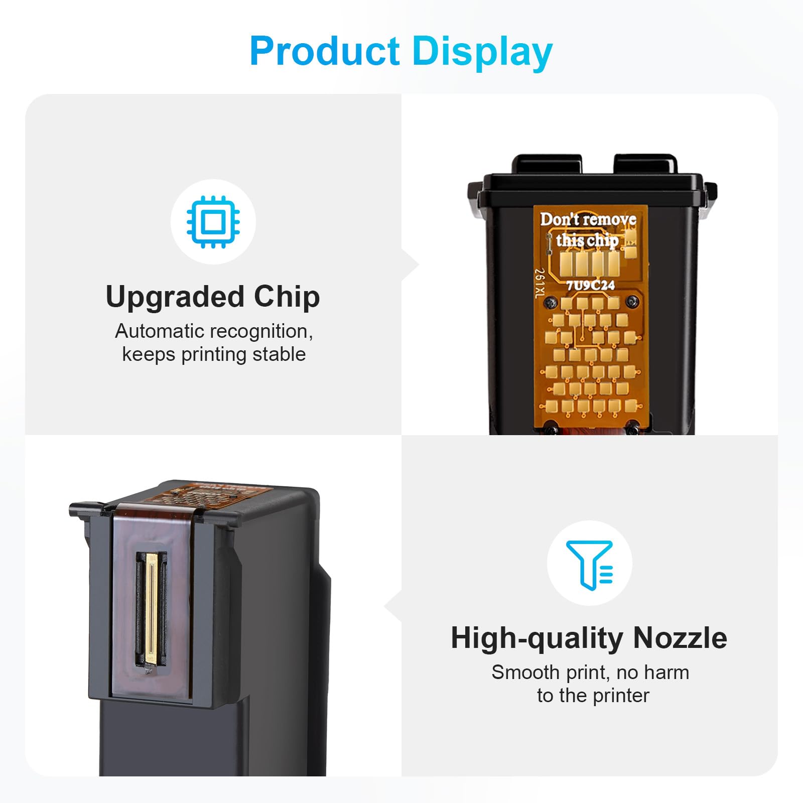 LD Products Remanufactured Canon 260 & 261 Ink Cartridges - Works With Pixma TR7020, TS5320 Printers