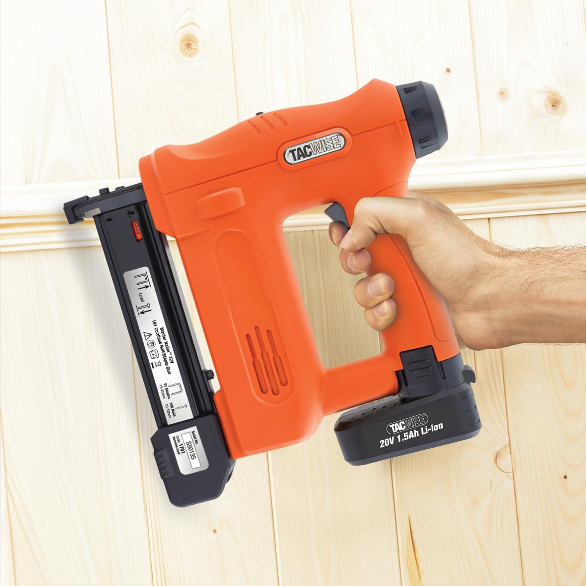 Tacwise 1701 Master Nailer 20V 191 Agrafeuse/Cloueuse Sans Fil avec 1000 Agrafes et 2000 Clous