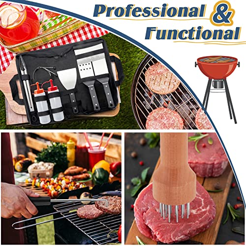 26Pcs Griddle Accessories Kit, Joyfair Stainless Steel Flattop Grill Tools Set With Melting Dome & Cast Iron Burger Press, Professional Bbq Spatulas Turners In Carrying Bag For Outdoor Camping #TOP4